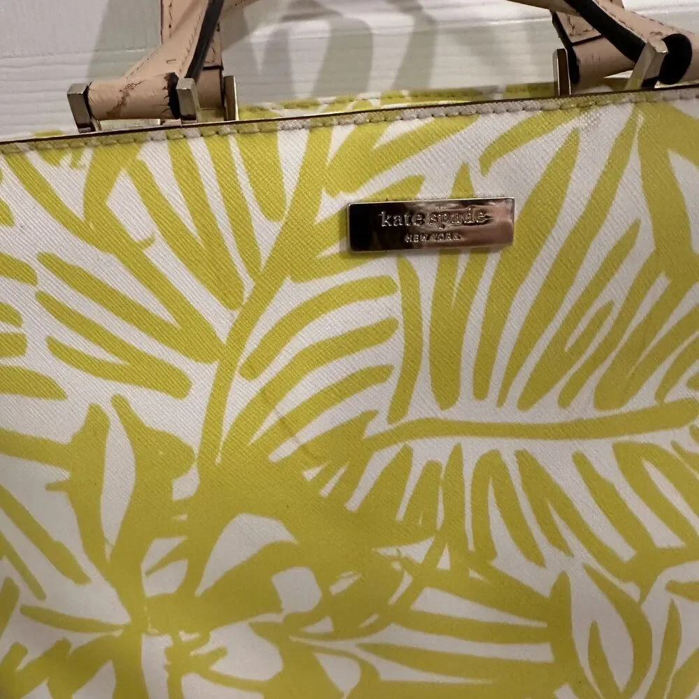 Kate Spade NewYork Yellow Grant Street Jules Grainy Vinyl Leather Tote - Picture 5 of 11